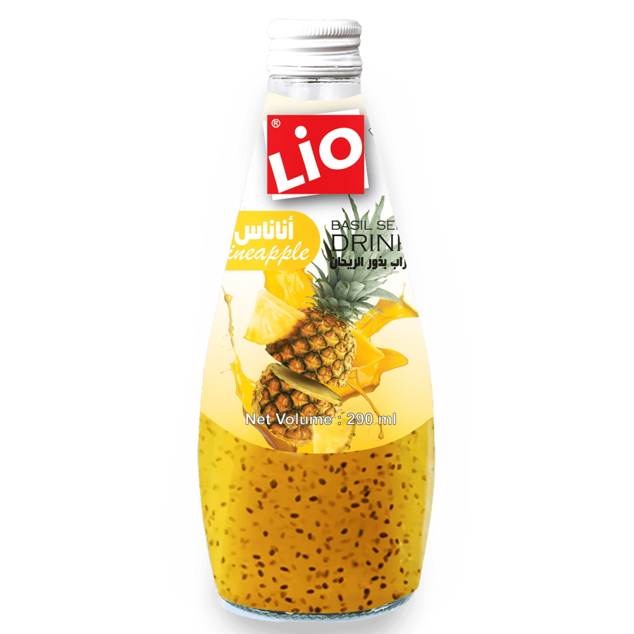 Basil Seed Drink with Pineapple Flavor