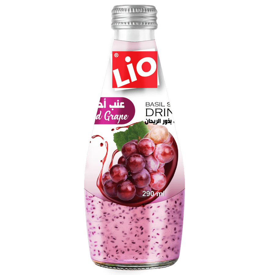 Basil Seed Drink with White Grape Flavor